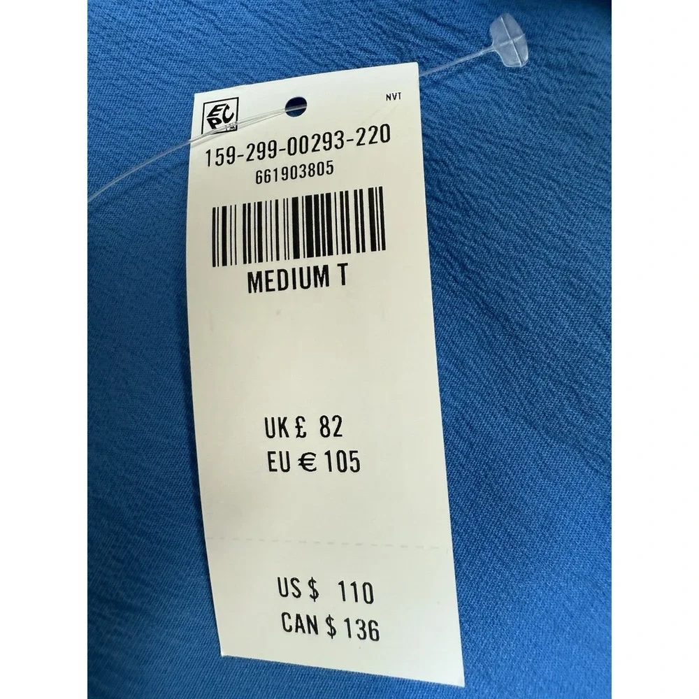 NWT ABERCROMBIE & FITCH Womens Maxi Stretch Dress Lined Blue Med Tall
